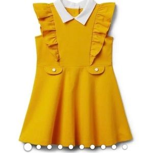 Janie and Jack dress size 6. Listed as yellow but more of a mustard color.